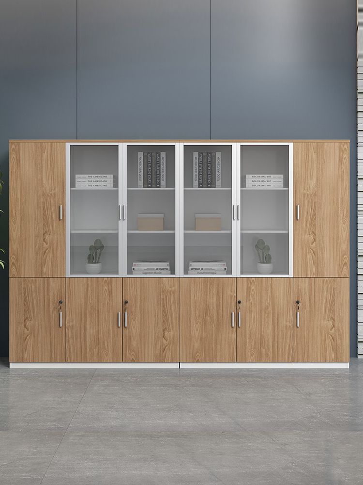 现代简约办公室老板桌配套书柜资料柜文件柜木质小柜子储物档案柜