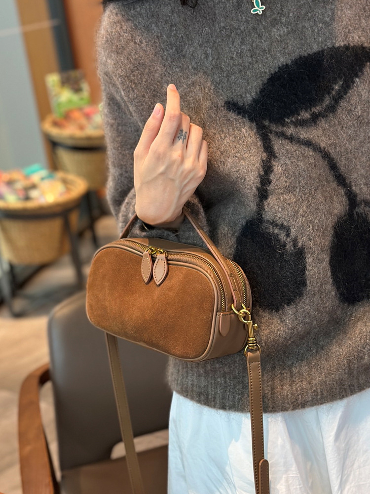 Women's Small Handbag 2024 Autumn/Winter New Arrival Crossbody Bag Fashion Cowhide Leather Versatile Retro Shoulder Bag - Thumbnail 7