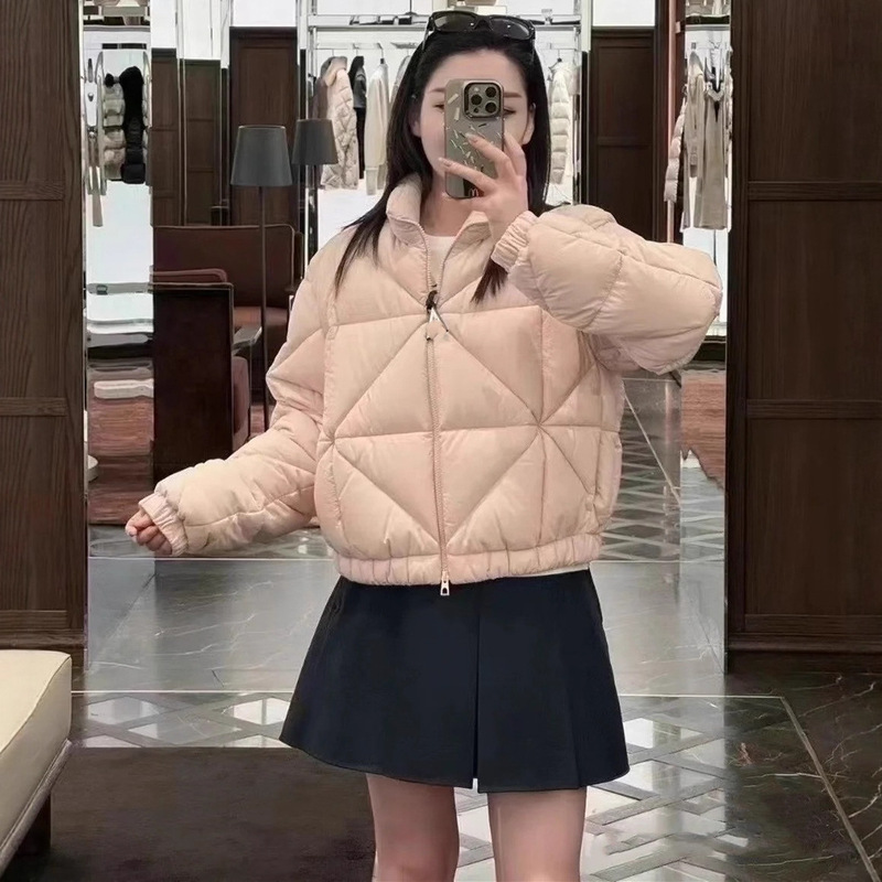 2025 Autumn and Winter New High-Quality Original Standard Mengjia Diamond Quilted Women's Short down Jacket Jacket