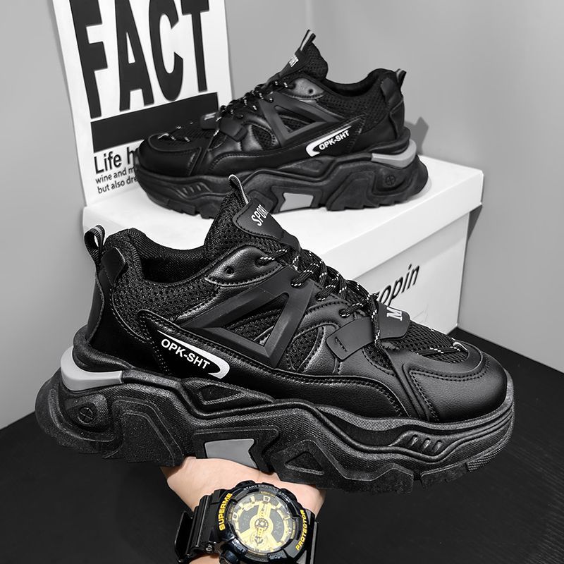 Zapatos de invierno para hombres, zapatos de corrida de malla para jóvenes, zapatos de moda para hombres, zapatos de samurai negro, zapatos de papá