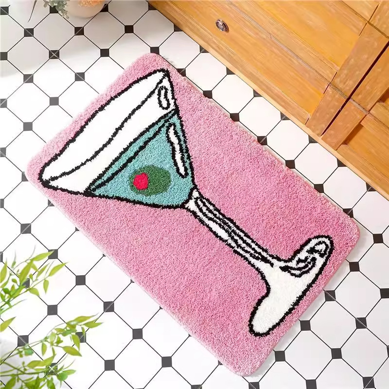 Navidad transfronteriza comercio exterior imitación almohadilla de cachemir lindo dibujos animados almohadilla de baño absorción de agua almohadilla de suelo antisucio