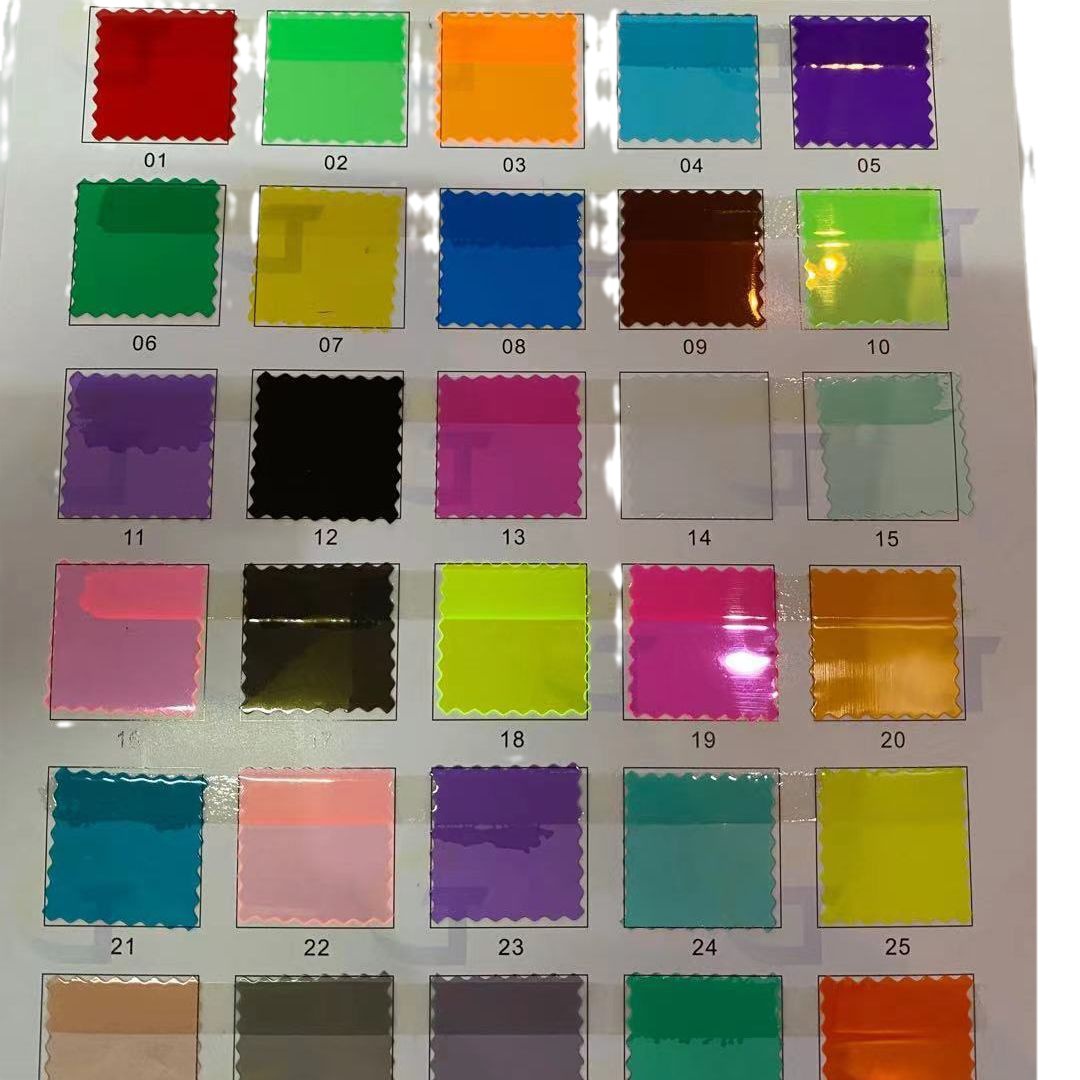 2021新款 彩色超透PVC薄膜 PVC有色透明 手袋面料 厂家批发