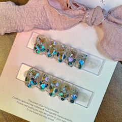 萬花筒爆閃亮片極光鑽ins歐美顯白個性酷炫短款純手工穿戴甲