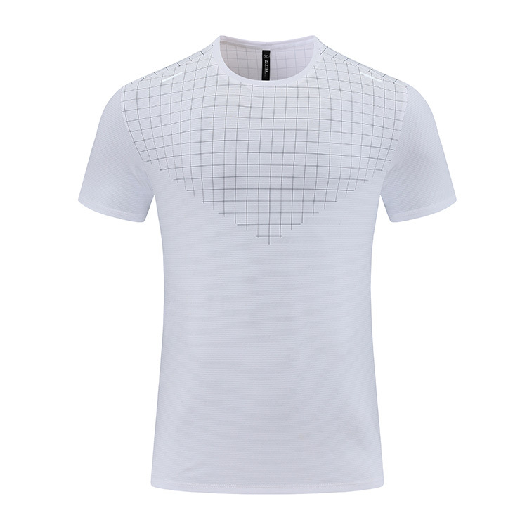 Deportes casuales camiseta de manga corta de los hombres de verano delgada ropa de secado rápido correr al aire libre entrenamiento de baloncesto ropa de entrenamiento top