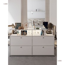 中古usm不锈钢餐边柜现代北欧家用客厅装饰轻奢收纳柜置物柜