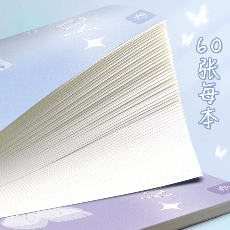 Spiral Notebook Butterfly Dream A5, thickened 60 sheets (120 pages), student journal