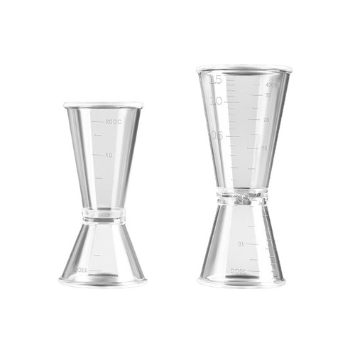 PC Double Head Ounce Cup with Scale Double Head Measuring Cup Milliliter Metering Transparent Ounce Cup Tea Milk Special Utensils 