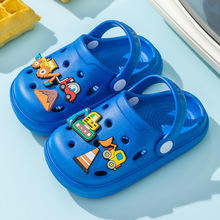 夏季儿童卡通挖掘机洞洞鞋男童包头花园鞋EVA沙滩鞋防滑小童批发