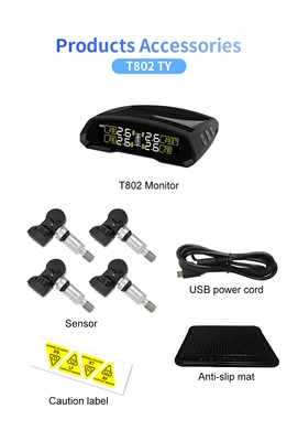 Kaiyou/Careud T802C Cross-Border Tire pressure monitoring system - standard-built-in-sensor-ty