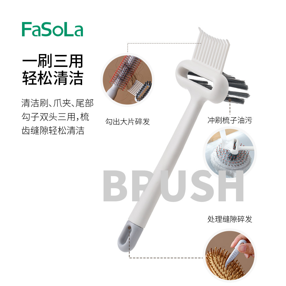 FaSoLa cojín de aire peine cepillo de limpieza peine de limpieza de la herramienta de limpieza limpiador de pelo rizador peine cepillo de limpieza