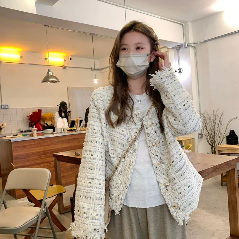 Atmospheric demi-season jacket, 2025 years, Chanel style, Korean style