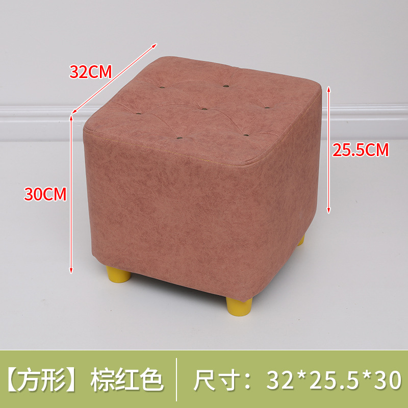 스퀘어-다크 브라운 레드