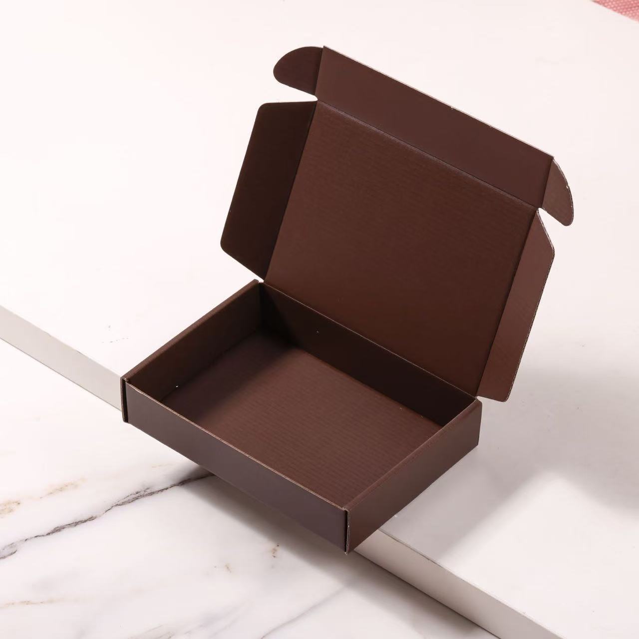批发棕色飞机盒彩色包装盒饰品打包礼盒快递纸盒彩盒可加印logo