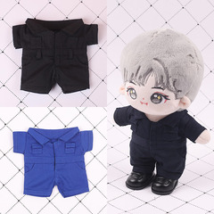 20 cm one-piece work pants celebrity style one-piece jumpsuit 15 cm pocket work cotton doll clothes figure