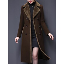 M 43535 Wool Coat Women Korean Style Elegant ���|ë������