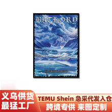 跨境热销抽象风景玄关装饰画人物字母挂画客厅无框画餐厅高清画芯