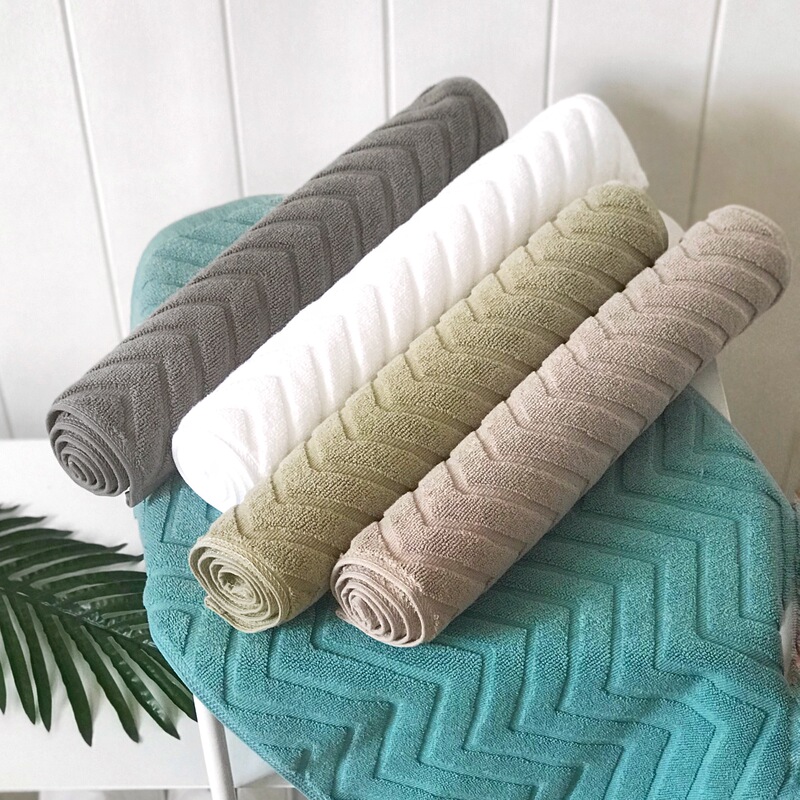 Hotel Floor Towel spa Club Home Toilet Cotton 32 Strand Jacquard Foot Floor Towel Mat Soft Absorbent Floor Mat