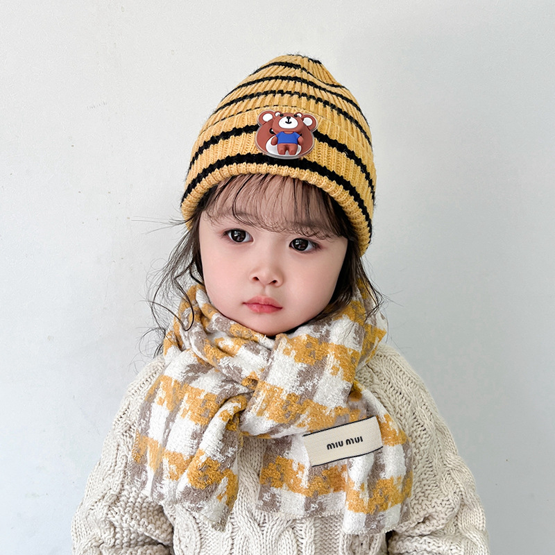 Children's cashmere fashionable keep warm scarf for boys