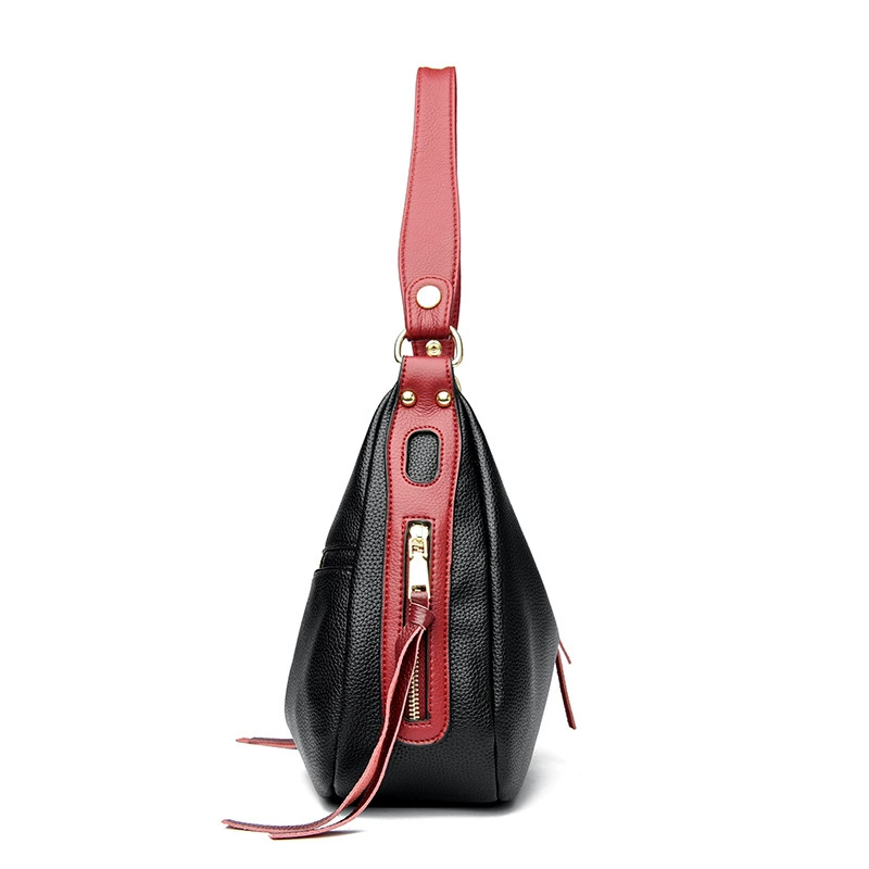 Creative one-shoulder bag, moon-shaped lamp, genuine leather, high-quality style