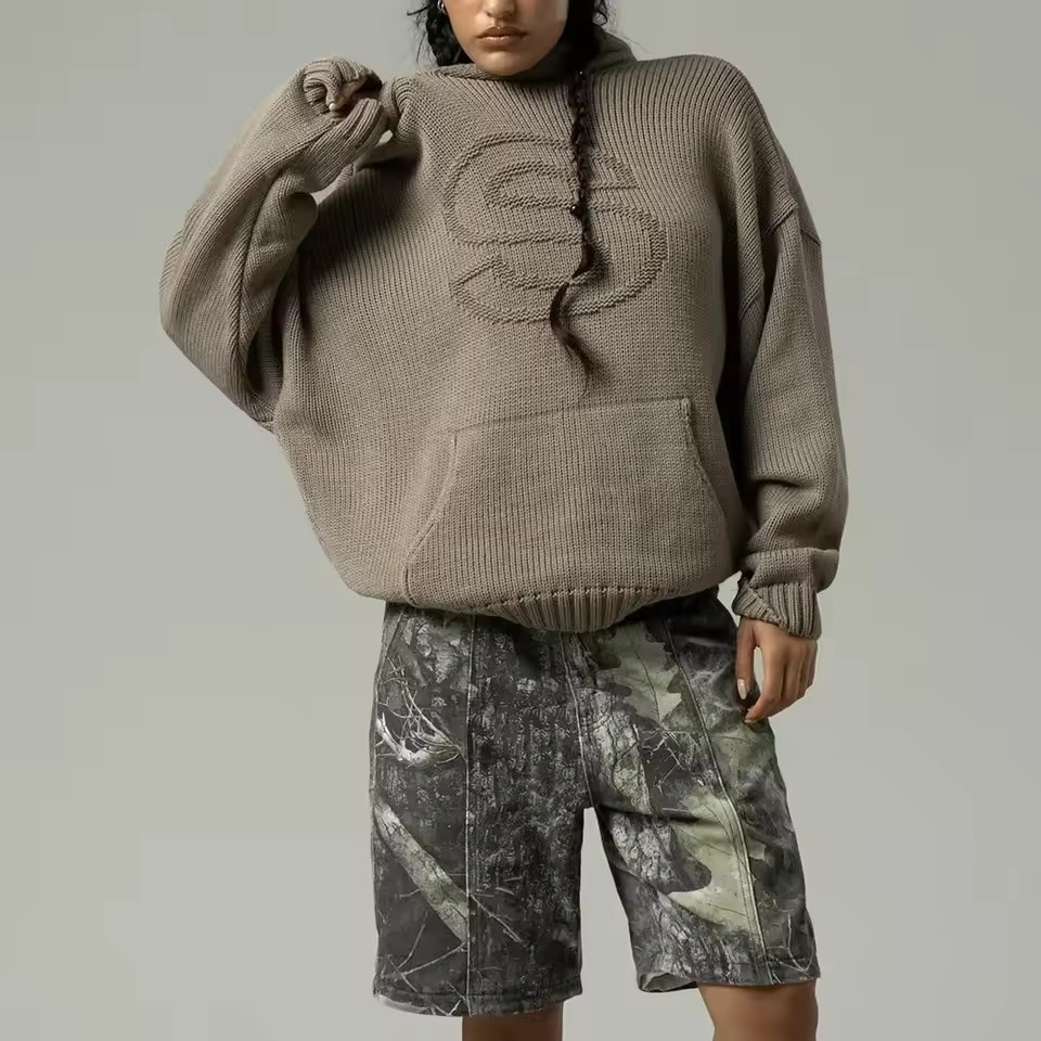 Women's Clothing Retro Trendy Knitted Sweater, Unisex, Versatile, Loose Fit, Popular Pullovers_ecoleips.com