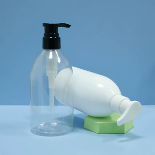 可定制乳液泵瓶500ml等直圆斜肩PET塑料洗护乳液瓶