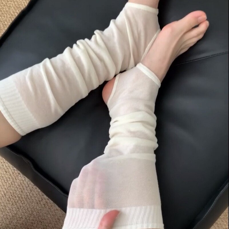Thin and breathable~ Truly worthy of being my favorite pair of socks~ Ballet-style calf socks with open toes for summer Thin and breathable~ Truly worthy of being my favorite pair of socks~ Ballet-style calf socks with open toes for summer