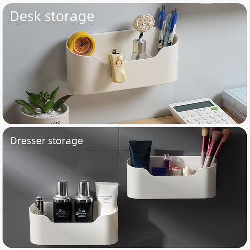 Recommended multi-functional organizer shelf for kitchen, bathroom cabinet door, hole-free hanging storage rack for daily necessities, wall-mounted storage box