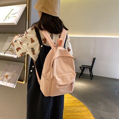 スクールバッグ女性イン小さな新鮮な高校生バックパック女性無地女の子旅行バックパック男性耐摩耗性カジュアルバックパック