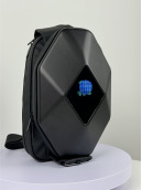 Mochila impermeable al aire libre de la motocicleta LED luminosa Bluetooth Mochila de ciclismo DIY para hombres y mujeres