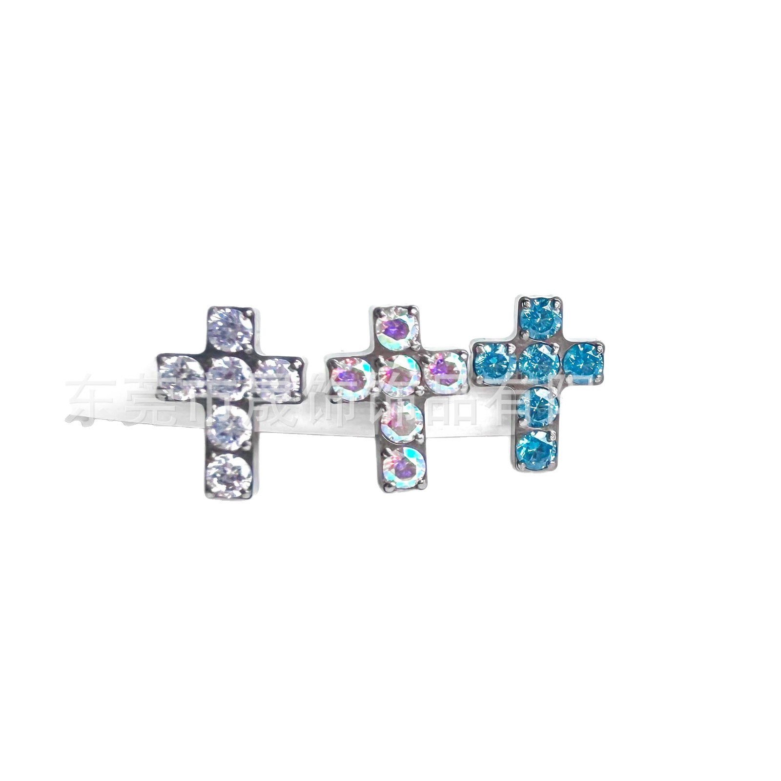 F136 Titanium Alloy Cross Ear Stud Helix Cartilage Stud Ear 饰G23 Studded Diamond Labret Stud Piercing Jewelry Piercing