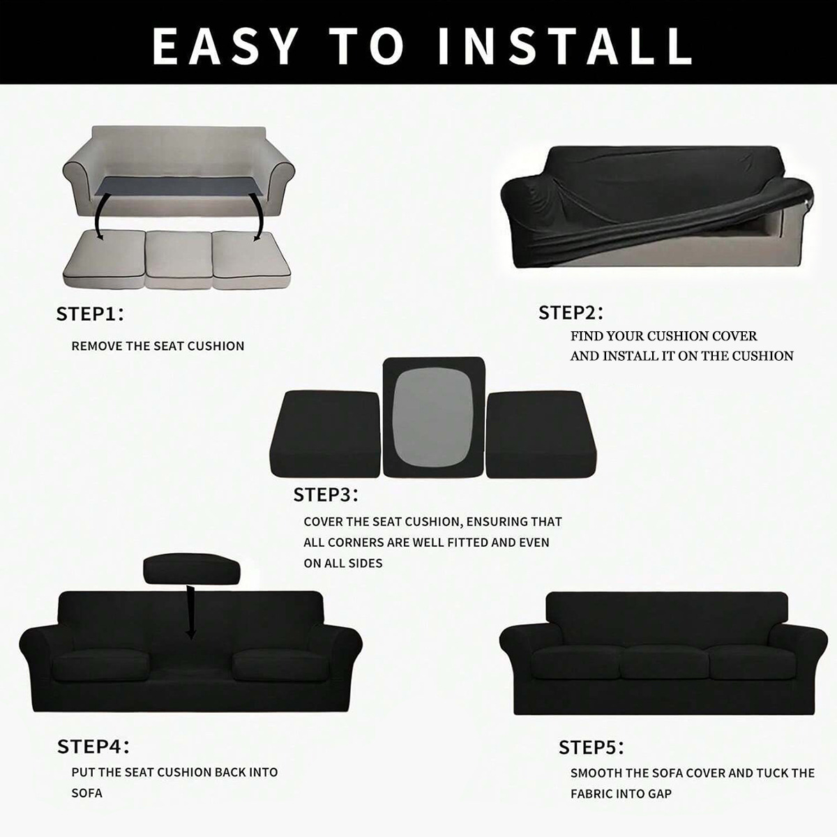 Amazon transfronterizo algodón de terciopelo Jacquard trenzado cinco piezas cubierta de sofá todo incluido cubierta de sofá elástico combinado