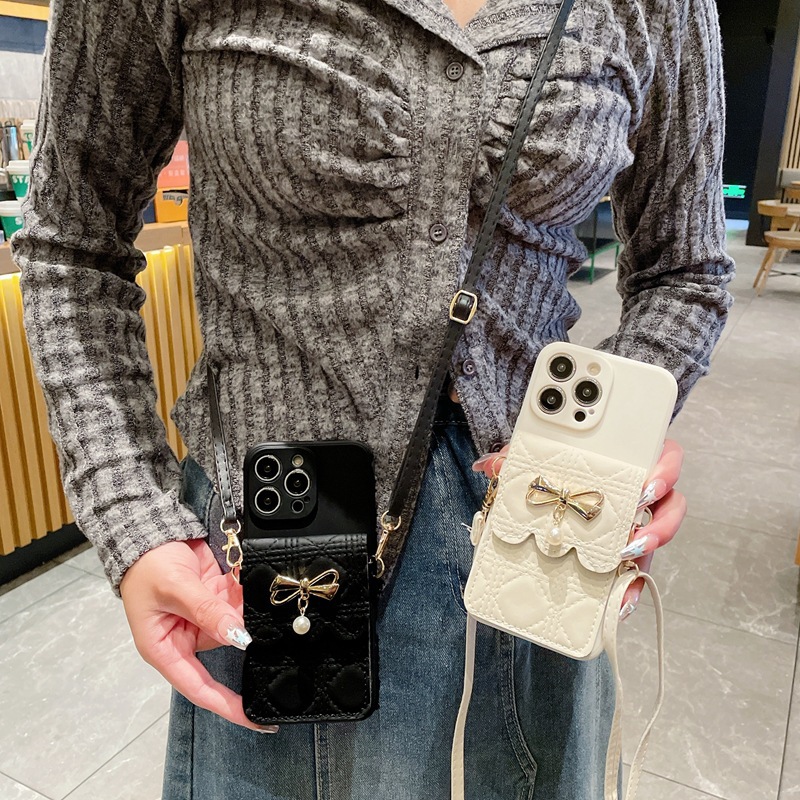 Protective Phone Case For IPhone 16 15 14 13 12 11 Pro Promax Plus New Luxury Messenger Change Card Bag_voghion.com