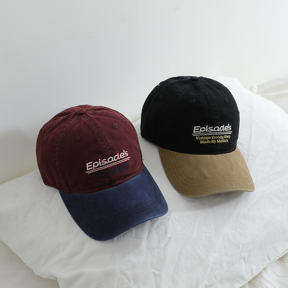 Sombreros infantiles primavera y otoño estilo americano bordado sombrero de béisbol de moda con fotos casuales gorras de lengua de pato para niños y niñas