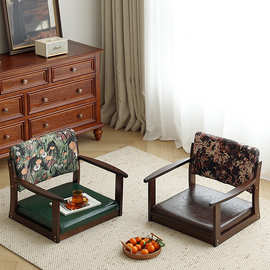 和室椅榻榻米座椅日式实木无腿坐地椅阳台飘窗懒人沙发床上靠mω