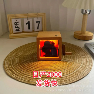 2025 Cross-Border Independent Station New Valentine's Day Gift Luminous Customized Flip Book Photo Machine Square Gift