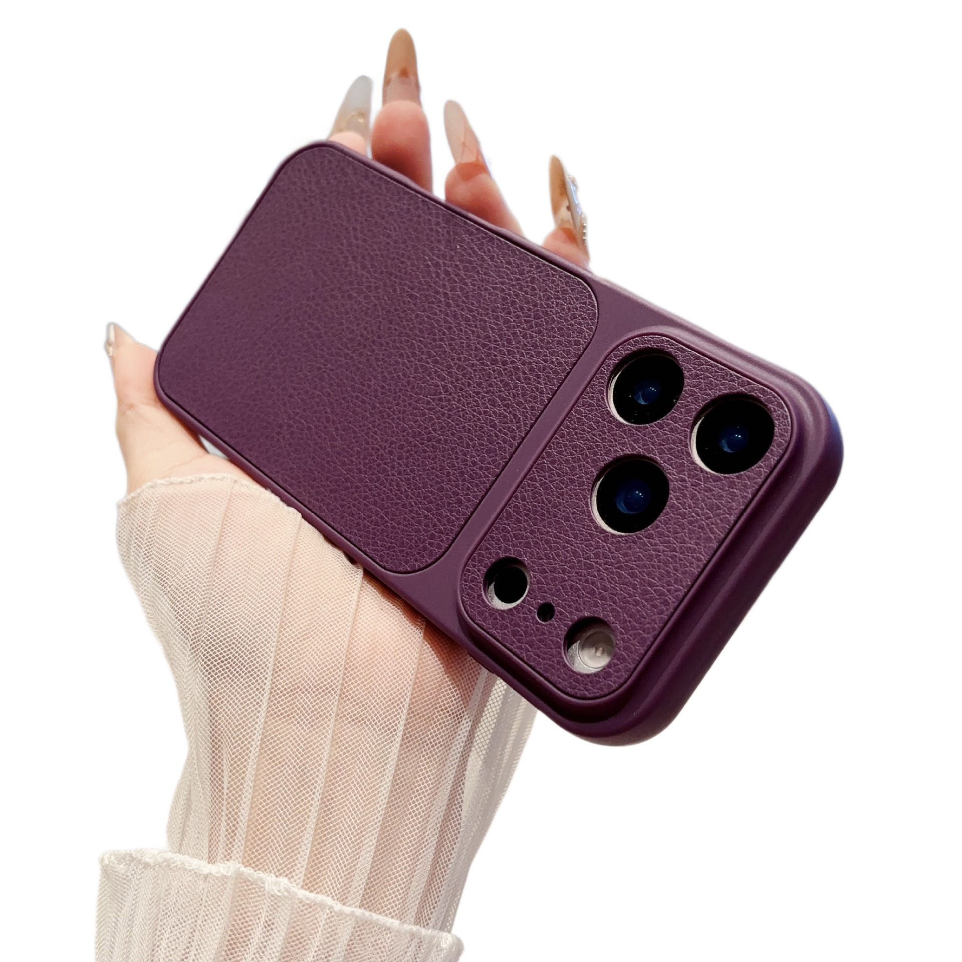 Funda con Ventana para iPhone 16 17 18 Pro de Silicona con Protección contra Caídas y Anti-huellas