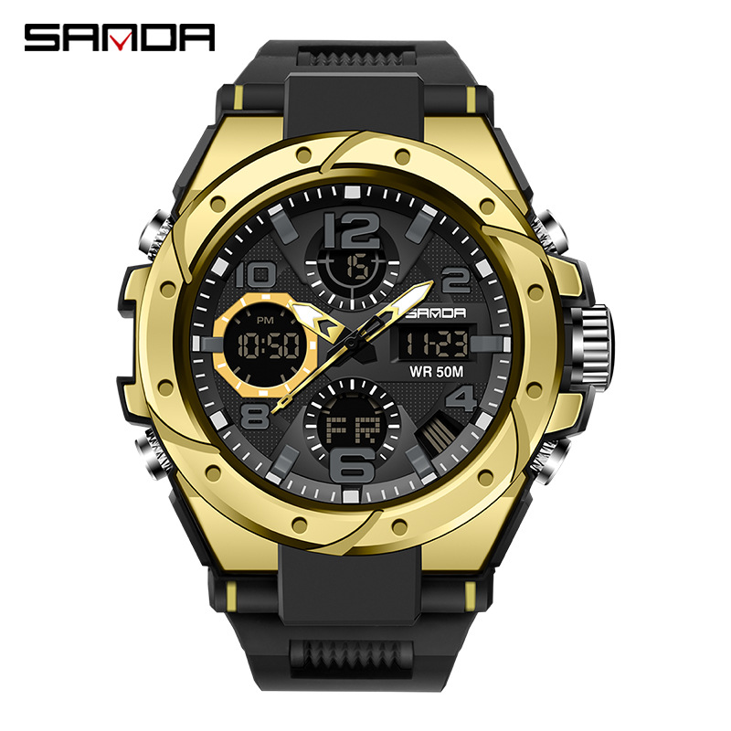 Reloj de los hombres deportes de moda multifuncional LED luminoso reloj electrónico impermeable al aire libre moda estudiante juventud reloj