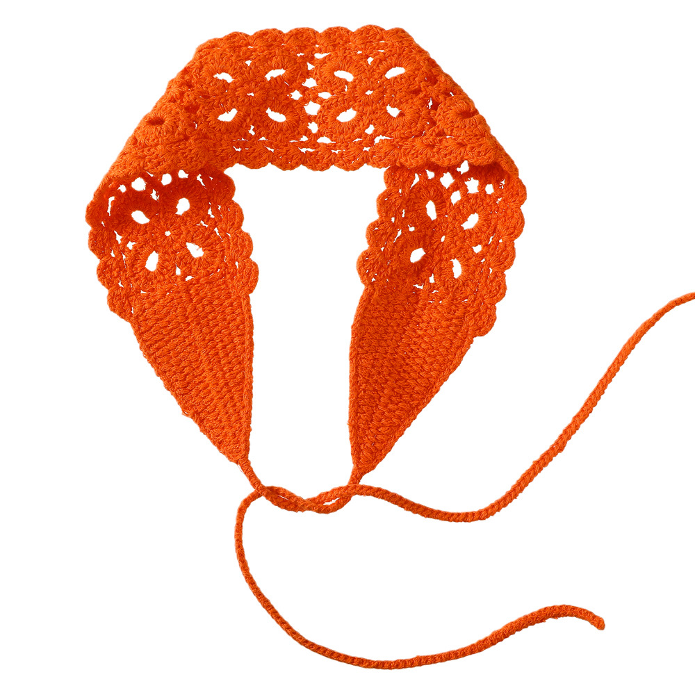 Hair Band Hair Accessories Type Ethnic Style Flower Knit Hollow Out Hair Band 1 Piece