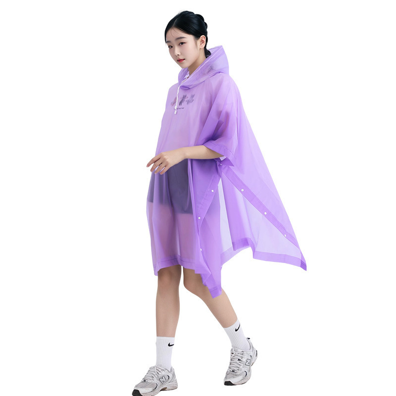 外贸EVA斗篷雨衣长款加厚男女款单人成人大码便携登山旅行雨披|undefined