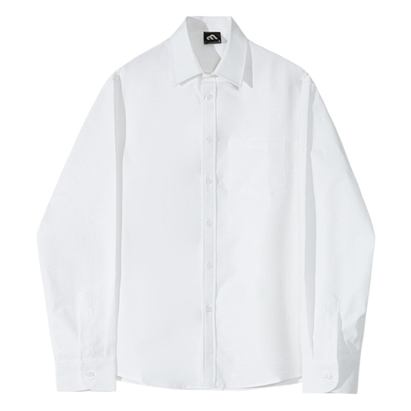 MYQ avanzada camisa de manga larga de color sólido para hombre 2023 Otoño Nuevo estilo Coreano de moda suelta camisa casual del todo fósforo