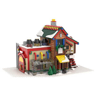 Cross-Border Moc-181276 Winter Village - Construction Creation Station 2456 Particle Count