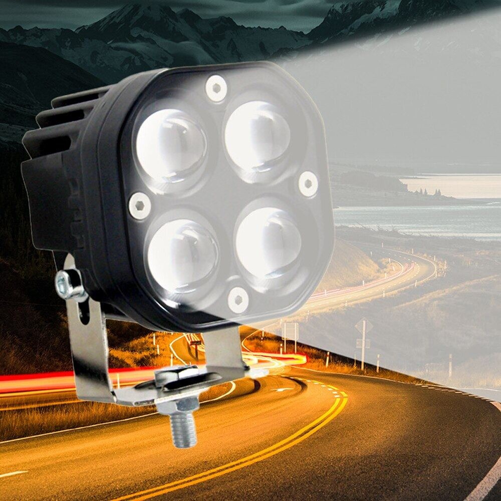 4X4 four-leaf clover motorcycle led spotlight with lens electric car paving auxiliary light battery car car strong light