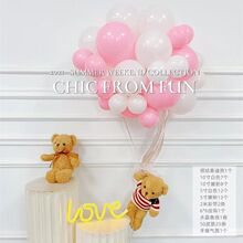 网红小熊热气球创意开业活动典礼云朵纪念日婚房布置生日派对造型