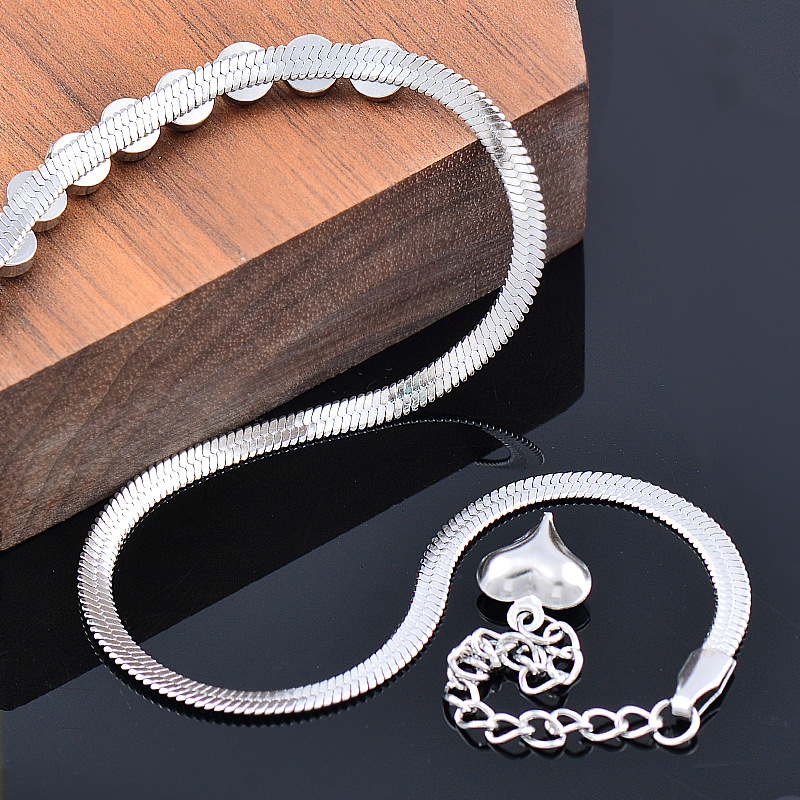 Fashion Colorful Titanium Steel Inlay Zircon Necklace 1 Piece