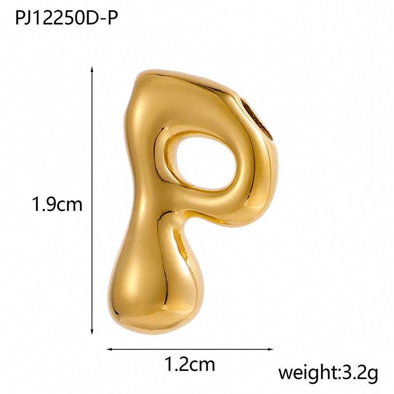 6g Weight Pendant Jewelry Making Type DIY Ornament Accessories Classification 1 Piece Quantity 304 Stainless Steel Material Letter Pattern All Seasons Season Plating Design Classic Style Style 1 Piece 304 Stainless Steel Letter Pendant DIY Ornament Accessories 17