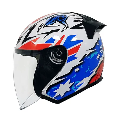 Motorcycle Electric Vehicle Men's and Women's: Motosiklet dəbilqələri - m-exploring-the-special-white-sea-bottom