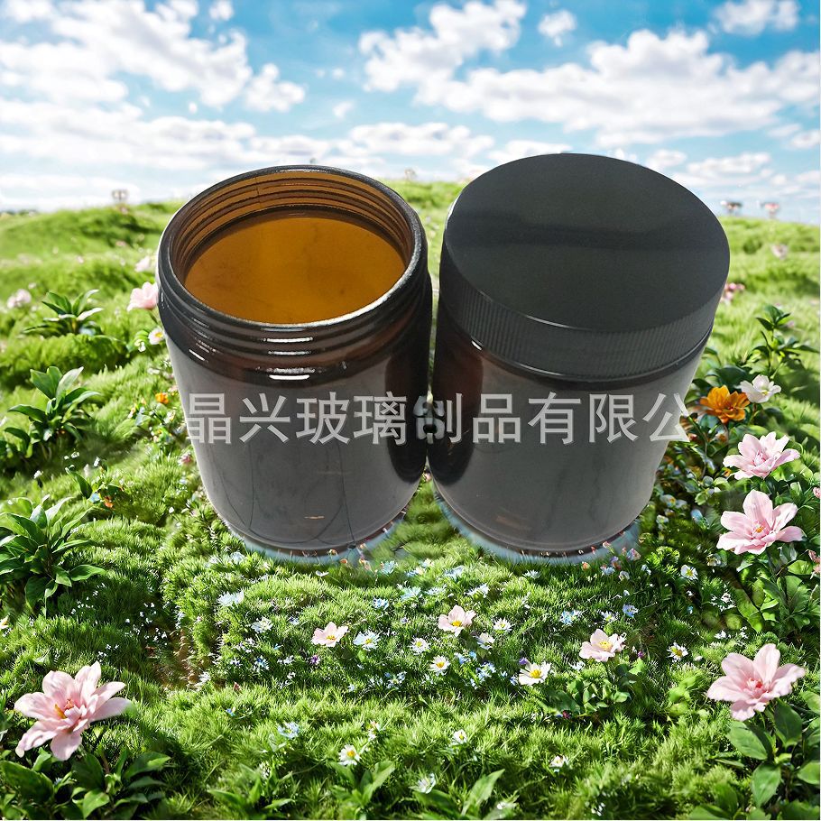 厂家供应 250ml茶色玻璃灌瓶 果酱瓶 调味瓶 食品瓶