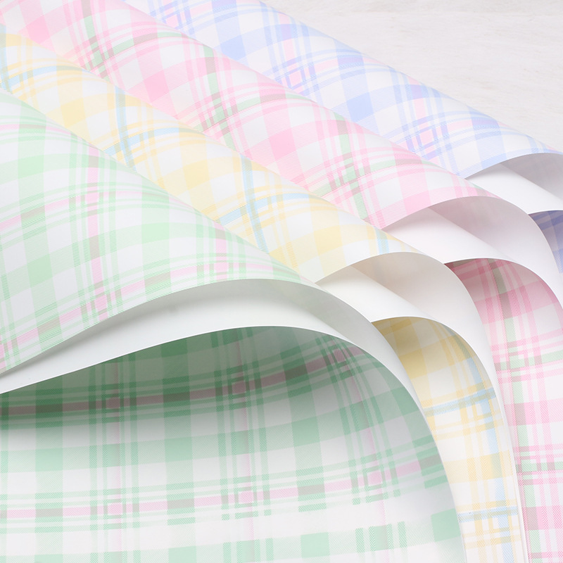 Huaxi estriado de dos colores engrosado papel de embalaje de flores de verano fresco ramo de flores rosas material de papel de embalaje