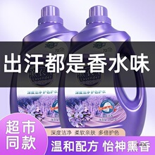 温和洗衣深层洁净薰衣草清爽家庭装批发留香整箱实惠香味香水机洗
