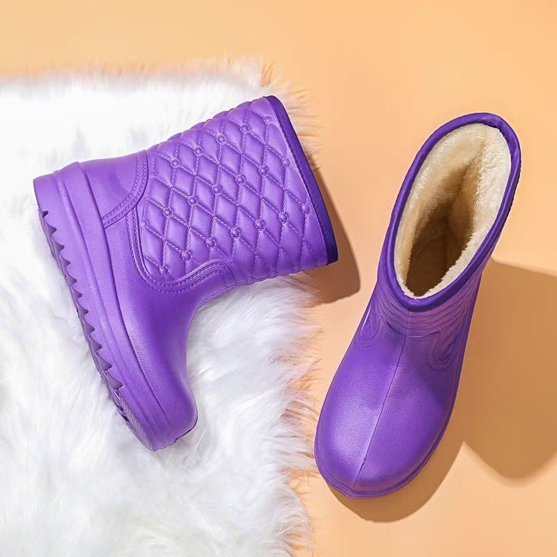2025 invierno botas de nieve de lana impermeables zapatos de nieve impermeables EVA botas cálidas ligeras antideslizantes image 3